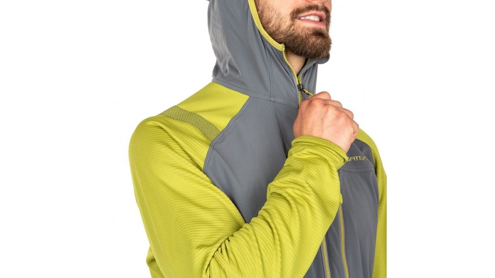 La Sportiva Defender Jacket - Mens, Steel/Kiwi, Medium, L24-908713-M