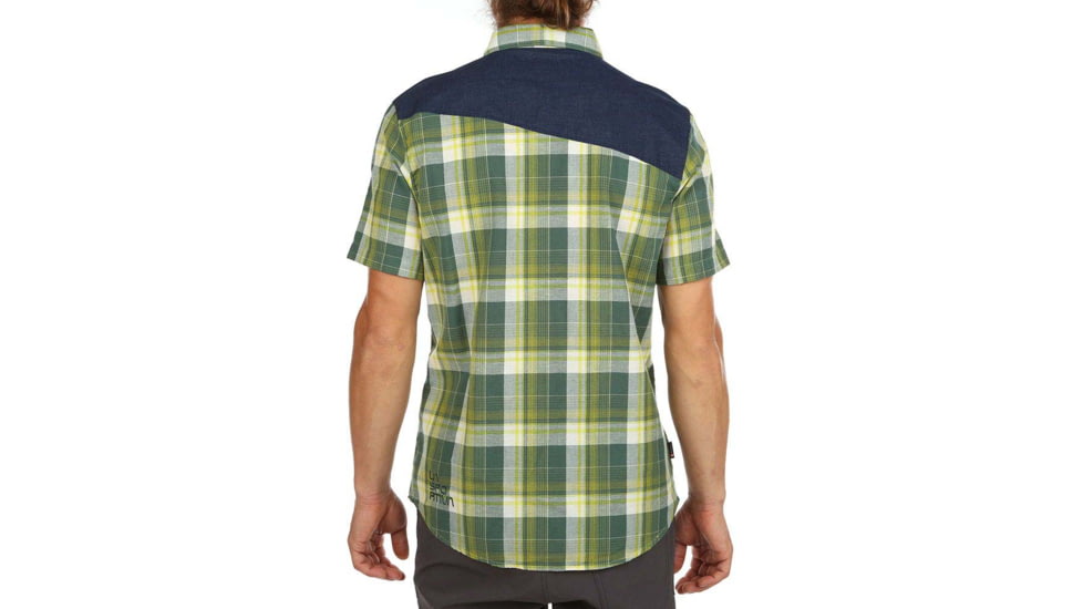 La Sportiva Longitude Shirt - Mens, Pine/Kiwi, Medium, N25-714713-M