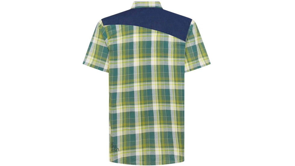 La Sportiva Longitude Shirt - Mens, Pine/Kiwi, Medium, N25-714713-M