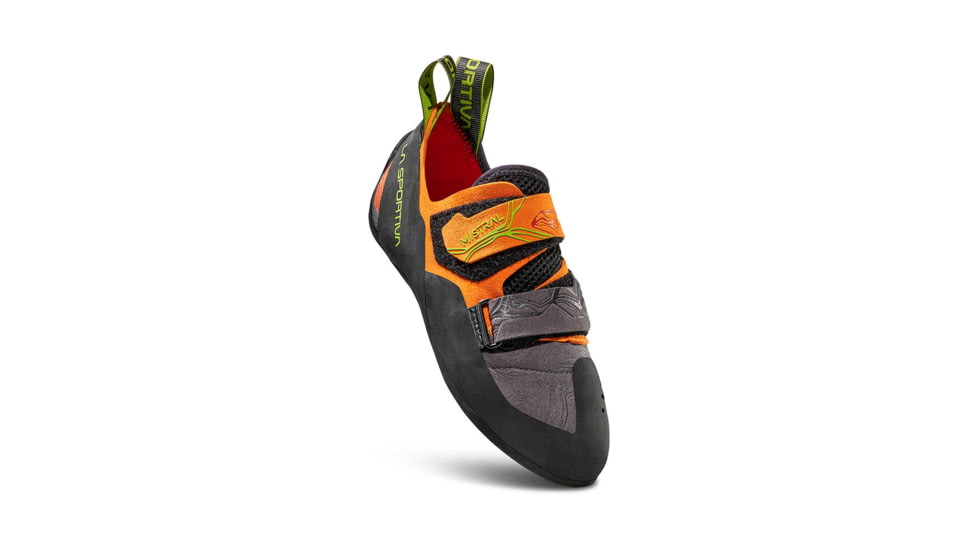 La Sportiva Mistral Climbing Shoes - Mens, Hawaiian Sun/Lime Punch, 39, ZFCS034-O08E29-39