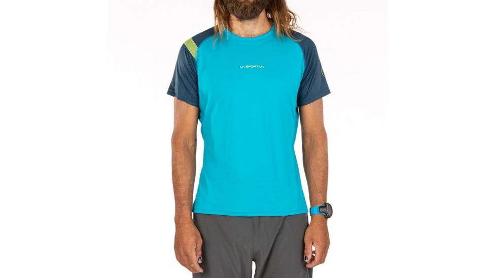 La Sportiva Motion T-Shirt - Mens, Tropic Blue/Opal, Small, J50-614618-S