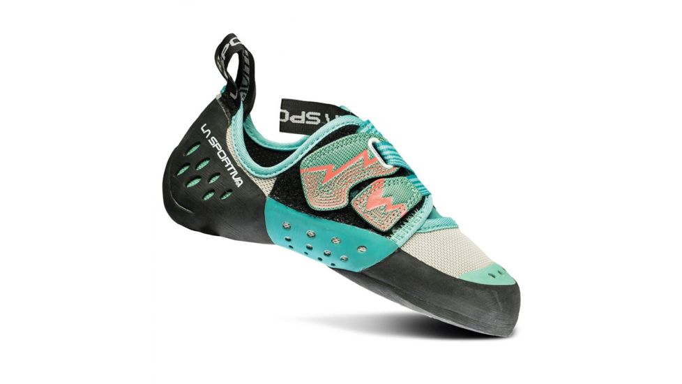 La Sportiva Oxygym Climbing Shoes - Women's, Mint/Coral, 36.5, 10O-609301-36.5