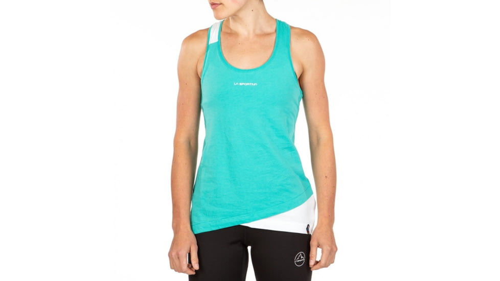 La Sportiva Paige Tank - Womens, Aqua/White, Extra Small, I97-615000-XS