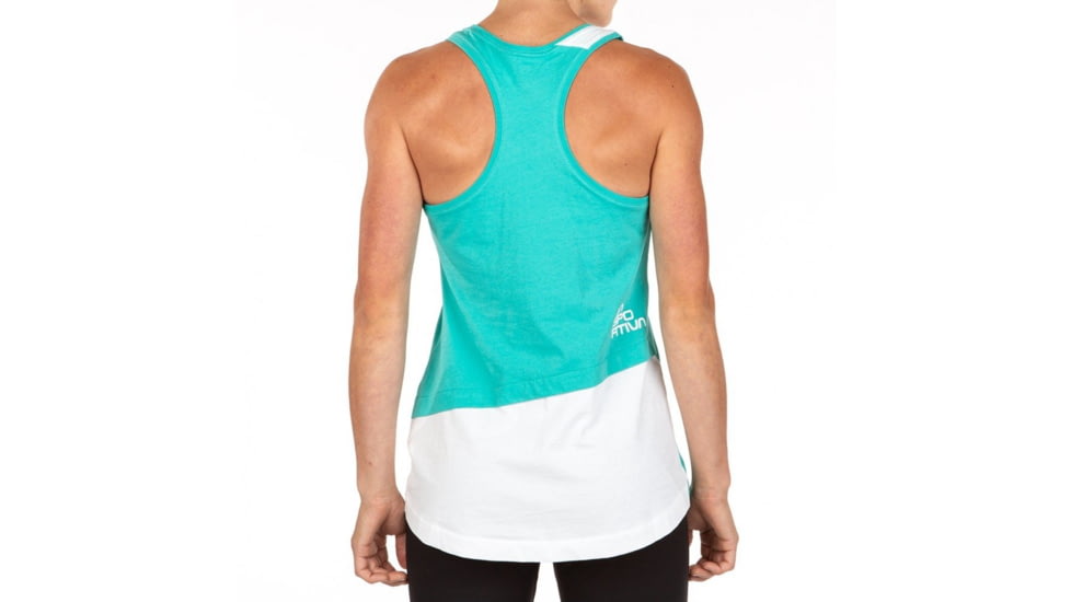 La Sportiva Paige Tank - Womens, Aqua/White, Extra Small, I97-615000-XS