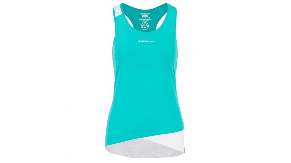 La Sportiva Paige Tank - Womens, Aqua/White, Extra Small, I97-615000-XS