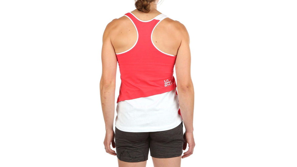 La Sportiva Paige Tank - Womens, Hibiscus/White, Medium, I97-402000-M