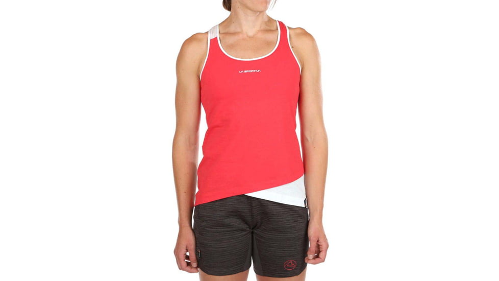 La Sportiva Paige Tank - Womens, Hibiscus/White, Medium, I97-402000-M