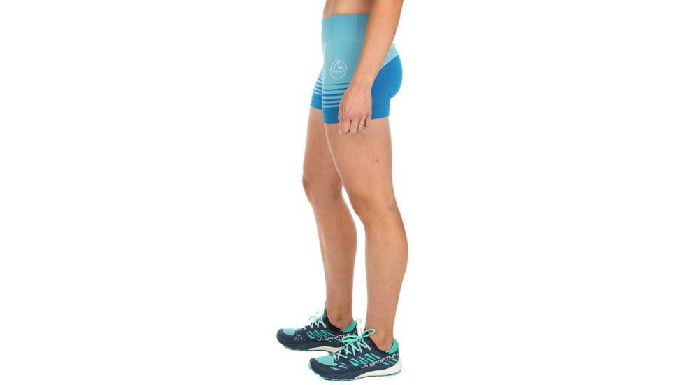 La Sportiva Podium Tight Short - Womens, Pacific Blue Neptune, Medium, K88-621619-M