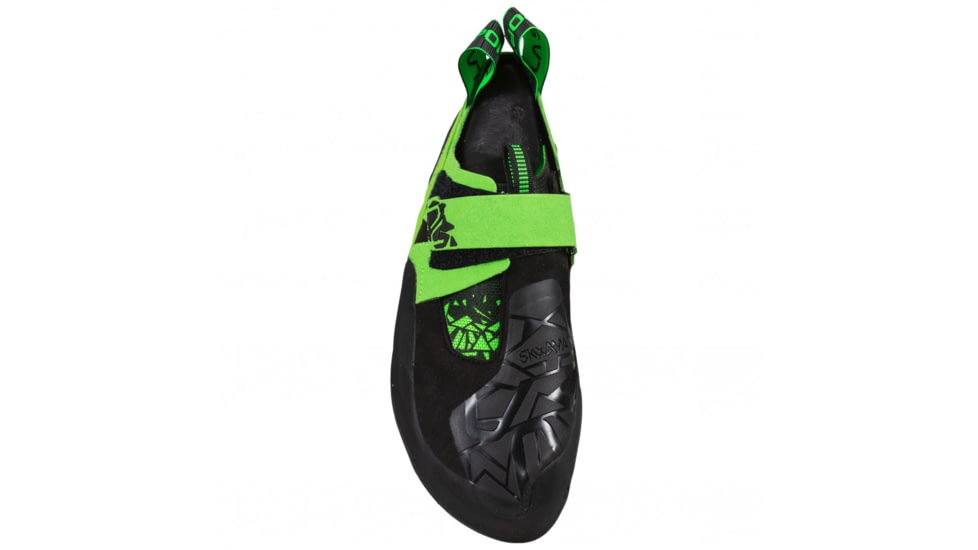 La Sportiva Skwama Vegan Climbing Shoes - Mens, Black/Flash Green, 41, ZFCS032-K00E24-41
