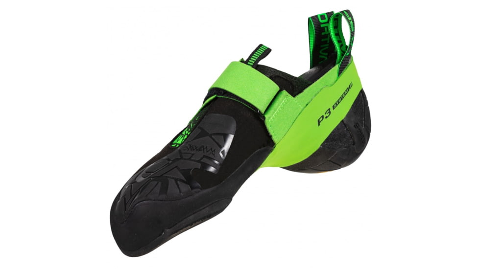 La Sportiva Skwama Vegan Climbing Shoes - Mens, Black/Flash Green, 41, ZFCS032-K00E24-41