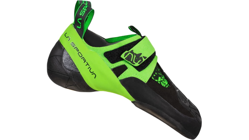 La Sportiva Skwama Vegan Climbing Shoes - Mens, Black/Flash Green, 41, ZFCS032-K00E24-41