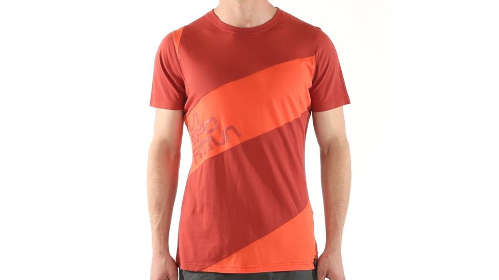 La Sportiva Slab T-Shirt - Mens, Brick/Flame, M, H44-BrickFlame-M