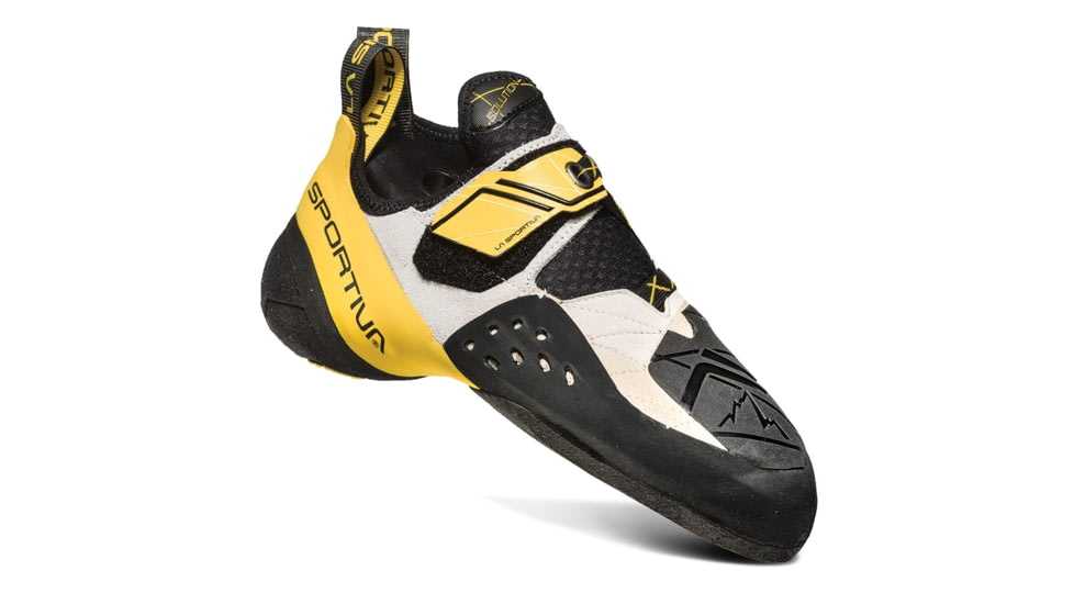 La Sportiva Solution Climbing Shoes - Mens, White/Yellow, 43, ZFCS013-W00Y00-43