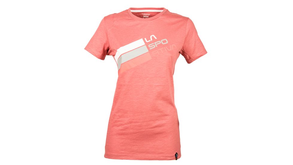 Stripe Logo T-Shirt - Womens-Cipria-Small