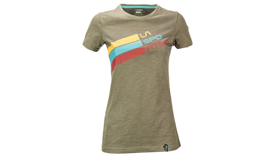 La Sportiva Stripe Logo T-Shirt - Women's-Taupe-Medium