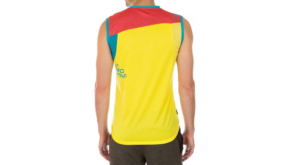 La Sportiva Strive Tank - Men's, Lemonade/Tropic Blue, Medium H83-106614-M