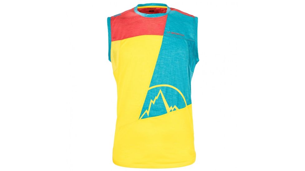 La Sportiva Strive Tank - Men's, Lemonade/Tropic Blue, Medium H83-106614-M