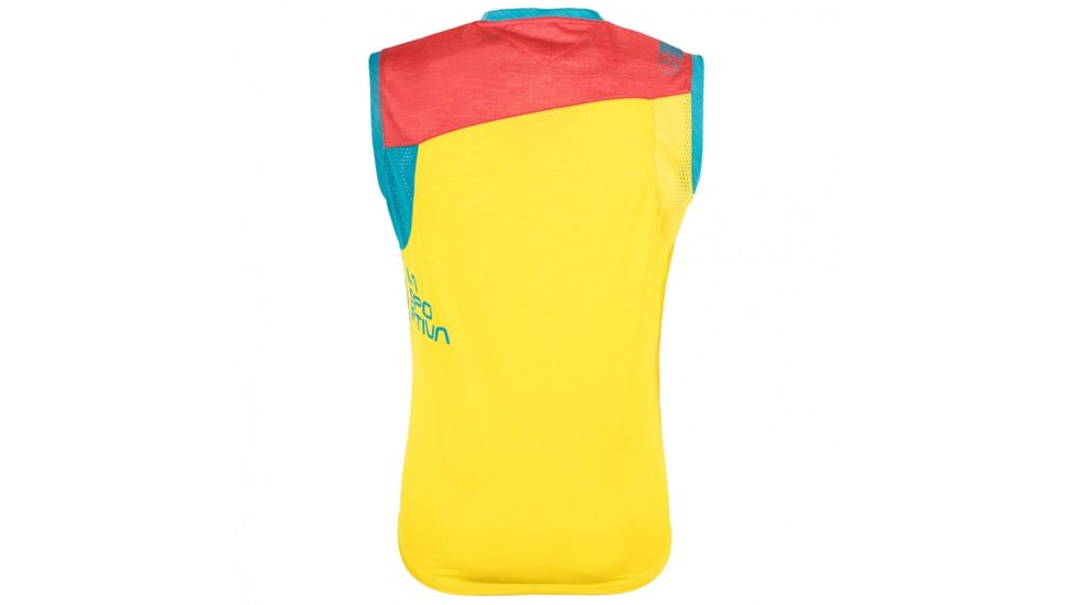 La Sportiva Strive Tank - Men's, Lemonade/Tropic Blue, Medium H83-106614-M