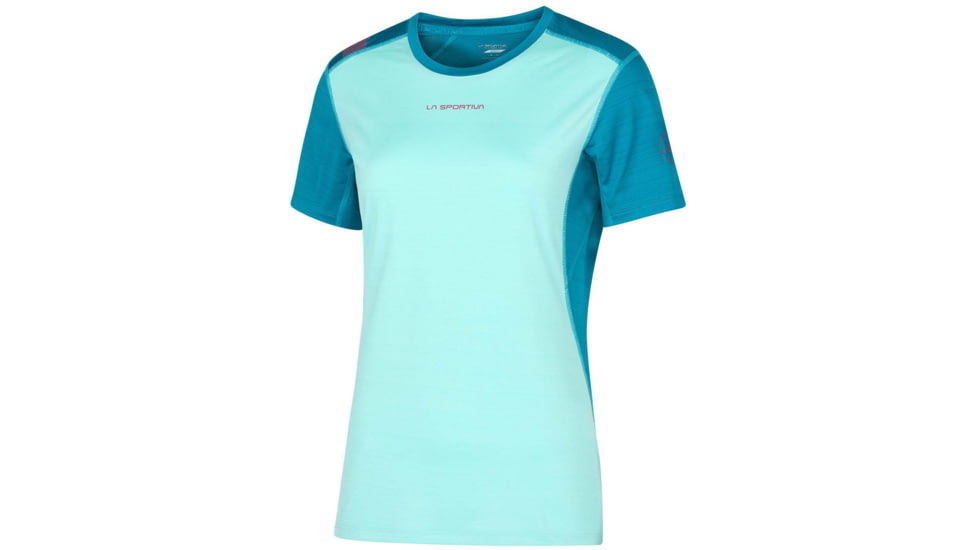 La Sportiva Sunfire T-Shirt - Womens, Turquoise/Crystal, Extra Small, M30-616635-XS
