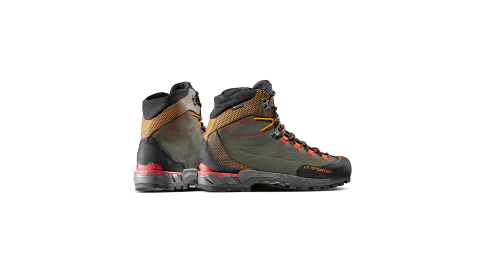 La Sportiva Trango Tech Leather GTX Mountaineering Shoes - Mens, Carbon/Hawaiian Sun, 45.5, 21S-900208-45.5