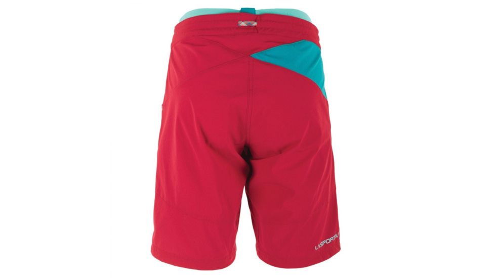 La Sportiva TX Shorts - Women's, Berry/Emerald, Extra Small I67-303608-XS