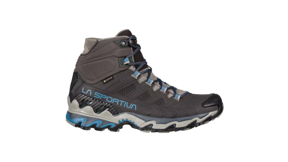 La Sportiva Ultra Raptor II Mid Leather GTX Hiking Shoes - Womens, Carbon/Atlantic W, 41.5, 34M-900630W-41.5