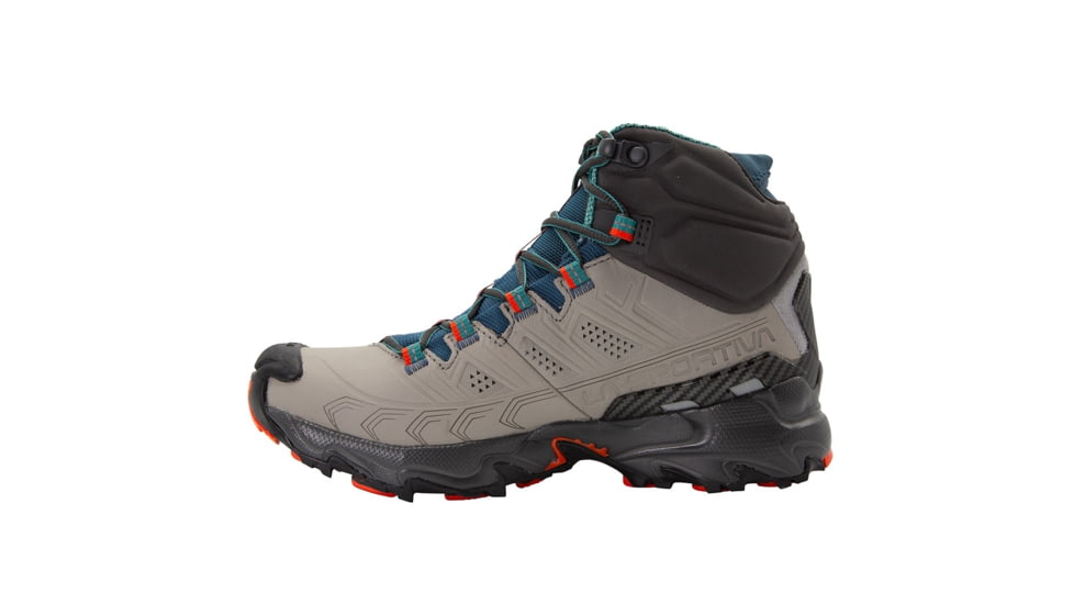 La Sportiva Ultra Raptor II Mid Leather GTX Hiking Shoes - Womens, Grey/Cherry Tomato, 38.5, ZFHS097-G01R22-38.5