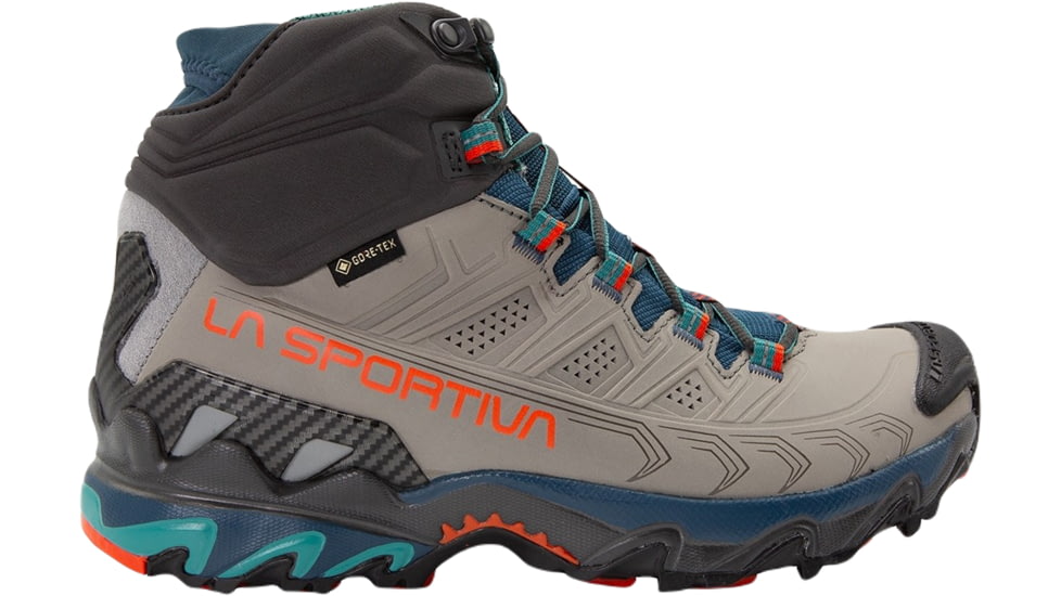 La Sportiva Ultra Raptor II Mid Leather GTX Boots - Women's, Grey/Cherry Tomato, 38.5, ZFHS097-G01R22-38.5