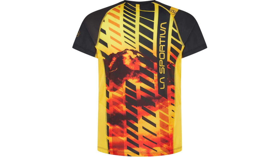 La Sportiva Wave T-Shirt - Mens, Black/Yellow, Medium, P07-999100-M