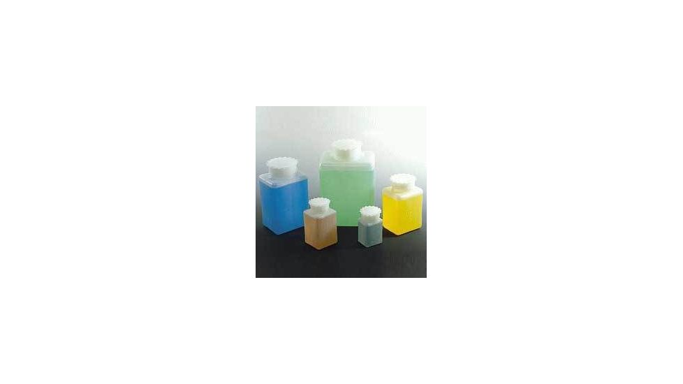 VWR Square Bottles, Case of 72, High-Density Polyethylene, Wide Mouth, K610-VWR