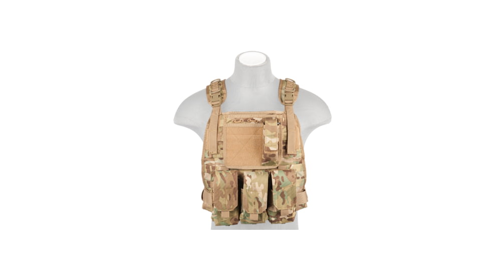 Lancer Tactical 1000D Nylon MOLLE Plate Carrier Vest, Camo, CA-301CN