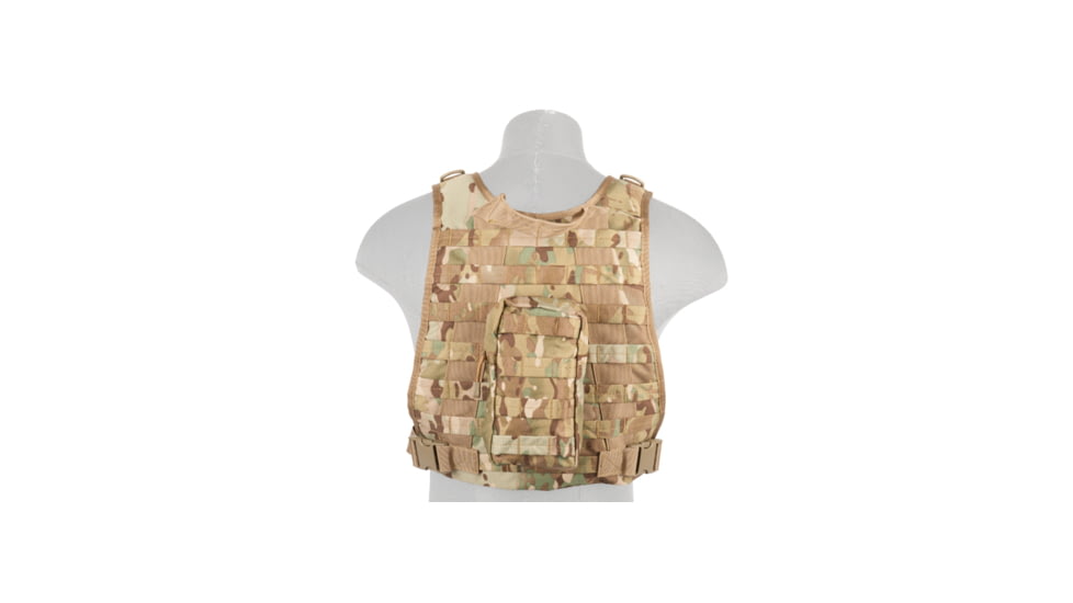 Lancer Tactical 1000D Nylon MOLLE Plate Carrier Vest, Camo, CA-301CN