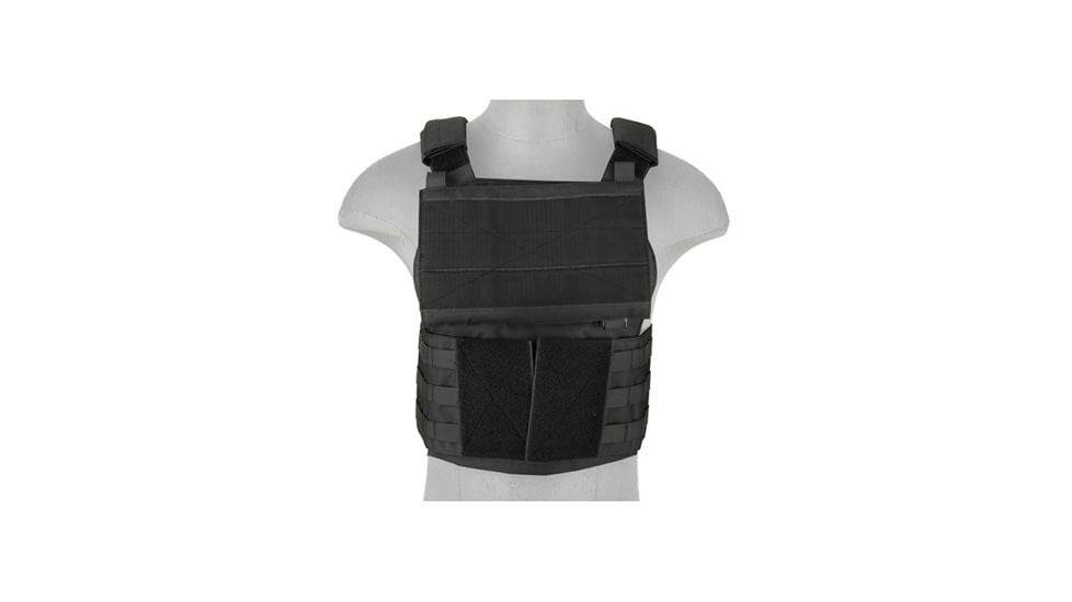 Lancer Tactical Buckle Up Version Airsoft Plate Carrier, Black, CA-297B