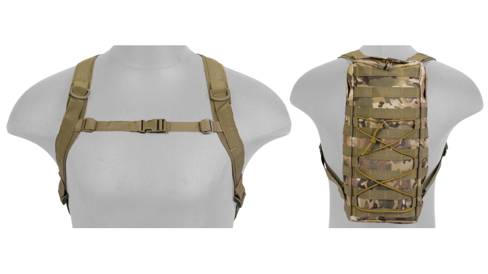Lancer Tactical MOLLE Attachable Hydration Backpack, Camo, CA-384CN