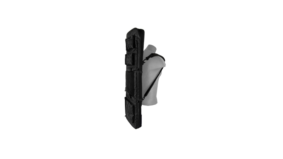 Lancer Tactical Nylon 3-Way Carry 43in Double Rifle Gun Bag, Black, CA-290BN