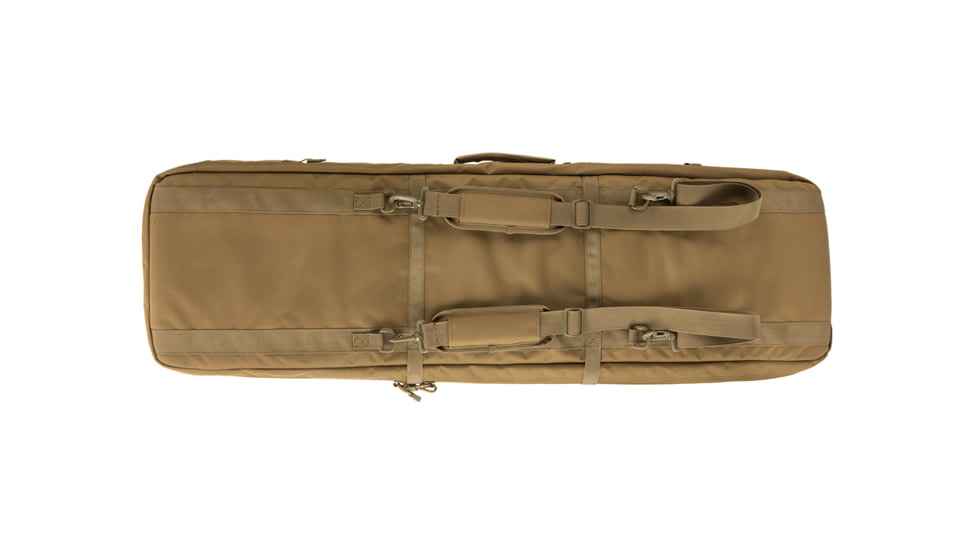 Lancer Tactical Nylon 3-Way Carry 43in Double Rifle Gun Bag, Khaki, CA-290KN