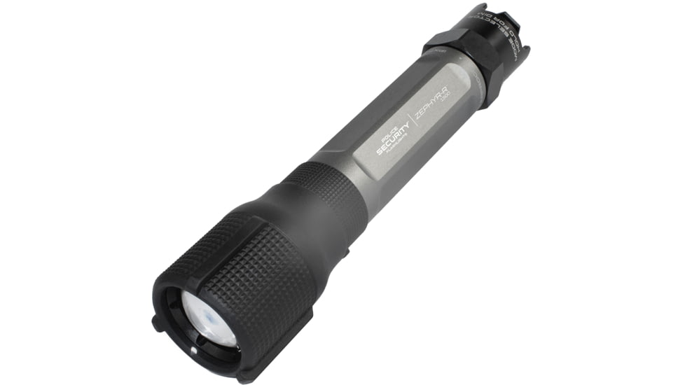 Police Security Flashlights Zephyr-R 18650 1500 Lumens LED Rechargeable Flashlight, Gray, 97713