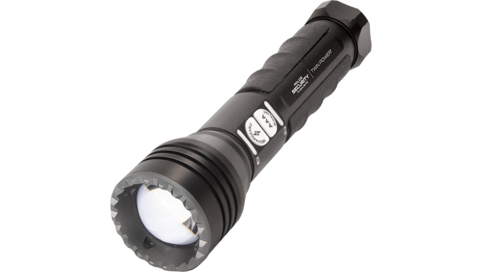 Police Security Flashlights Twin Power Long Throw AAA/10850 Rechargeable Li-Ion 450 Lumens LED Flashlight, Black, 97741