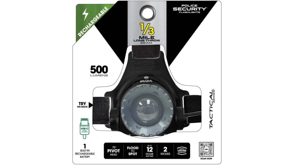 Lb Marketing 97745 Long Throw Headlamp Black Aluminum LED 470 Lumens 500 Meters