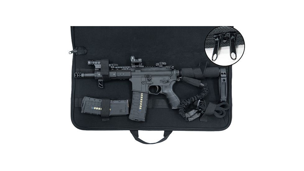 Leapers Homeland Security Gun Case, 25in, Black PVC-MC25B-A