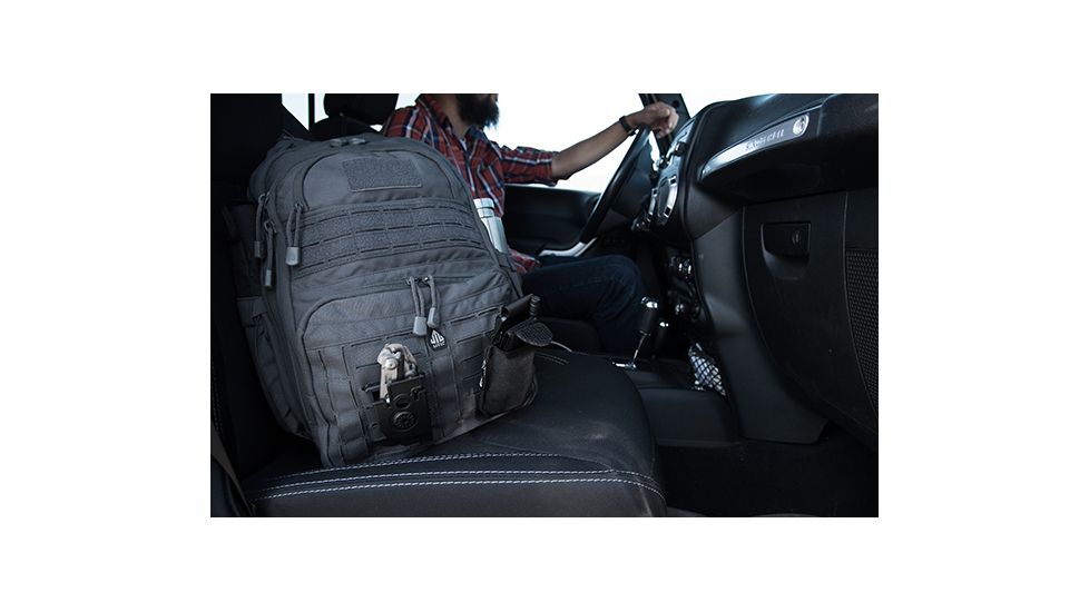 Leapers Overbound Daypack, 12inx6inx18in, 600D Nylon, Gun Metal PVC-P836GM