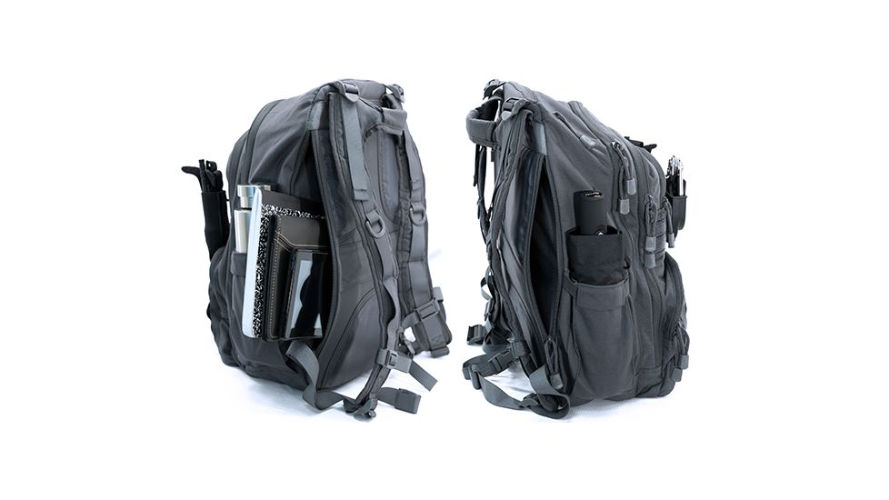 Leapers Overbound Daypack, 12inx6inx18in, 600D Nylon, Gun Metal PVC-P836GM