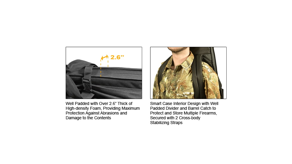 Leapers Combat Web 38in Rifle Case, Black