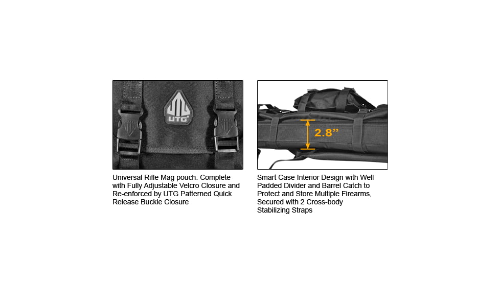 Leapers Combat Web 34" Gun Case, Black PVC-RC34B
