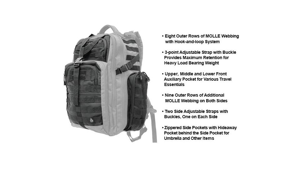 Leapers UTG 3-Day Situational Preparedness Back Pack,Black PVC-P372B