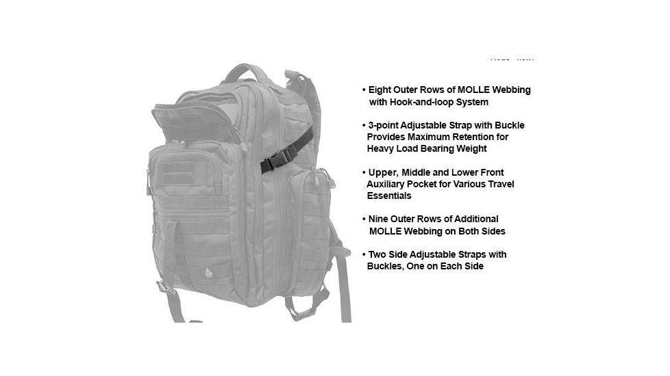 Leapers UTG 3-Day Situational Preparedness Back Pack,Black PVC-P372B