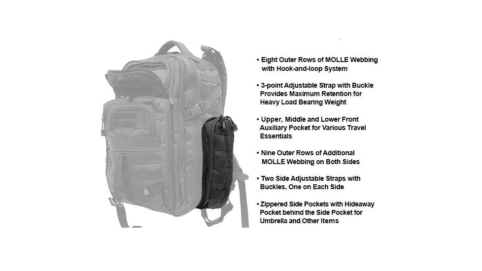 Leapers UTG 3-Day Situational Preparedness Back Pack,Black PVC-P372B