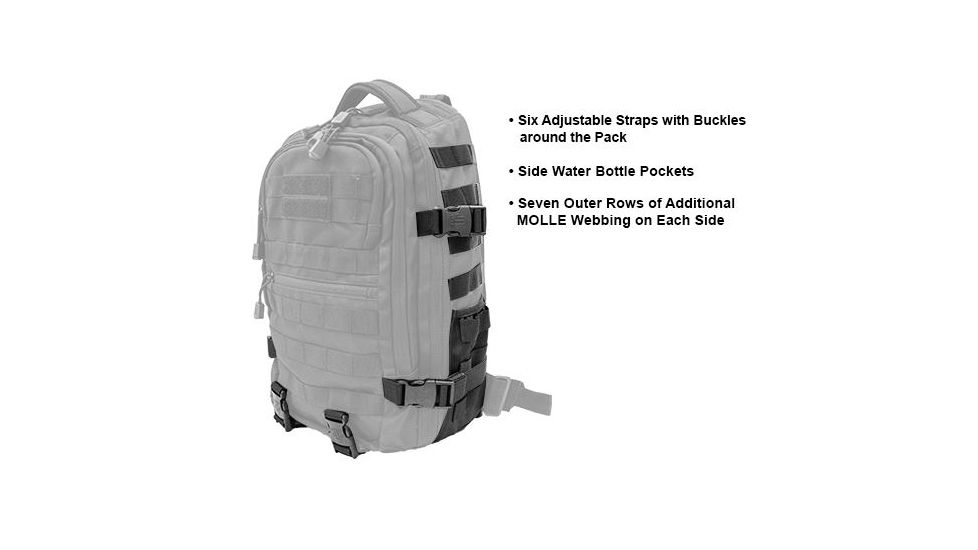 Leapers UTG Ambi 24/7 Cross Body Shoulder Vital Sling Pack,Black PVC-SP247B