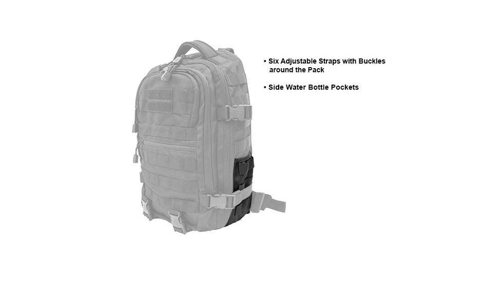 Leapers UTG Ambi 24/7 Cross Body Shoulder Vital Sling Pack,Black PVC-SP247B