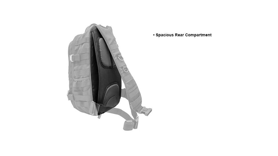 Leapers UTG Ambi 24/7 Cross Body Shoulder Vital Sling Pack,Black PVC-SP247B